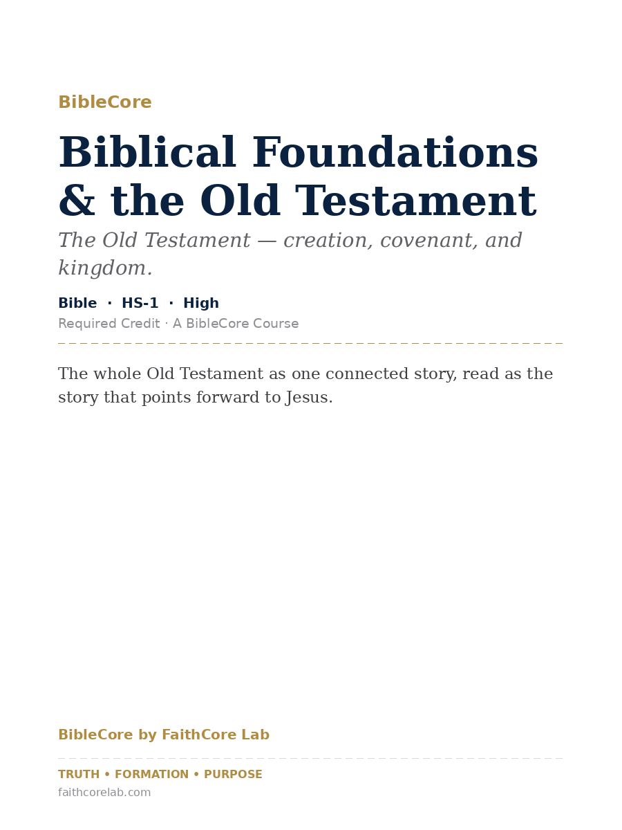 Bible I (Grade 9) cover