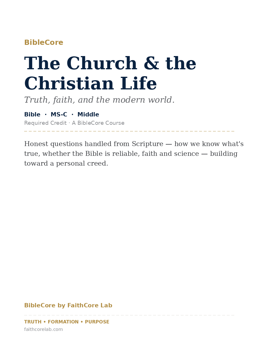 Bible — Grade 8 cover